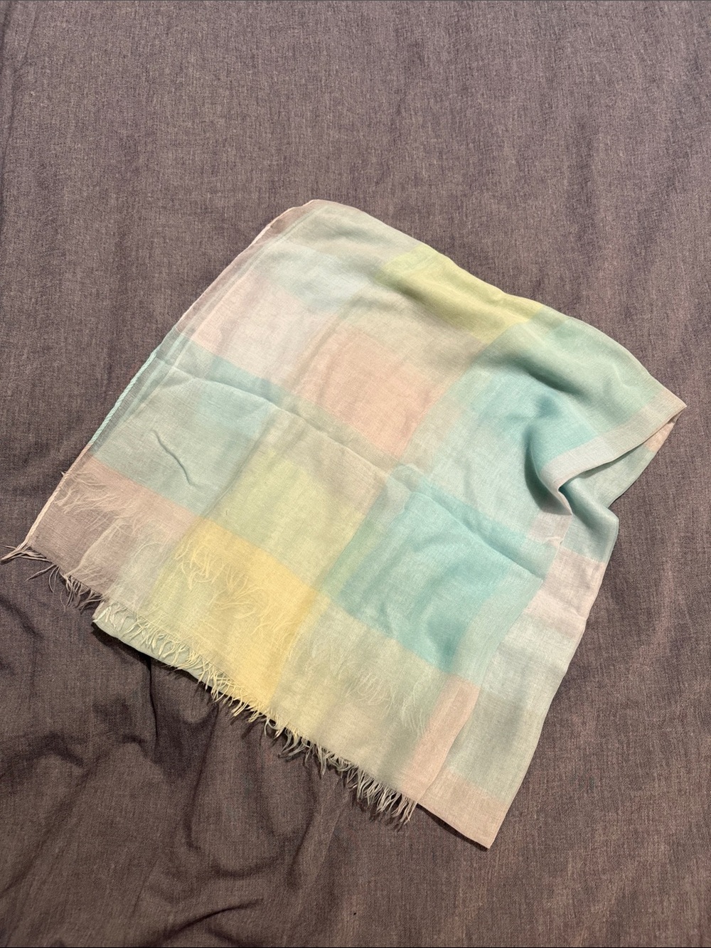 Summer wrap/scarf (blue/yellow)